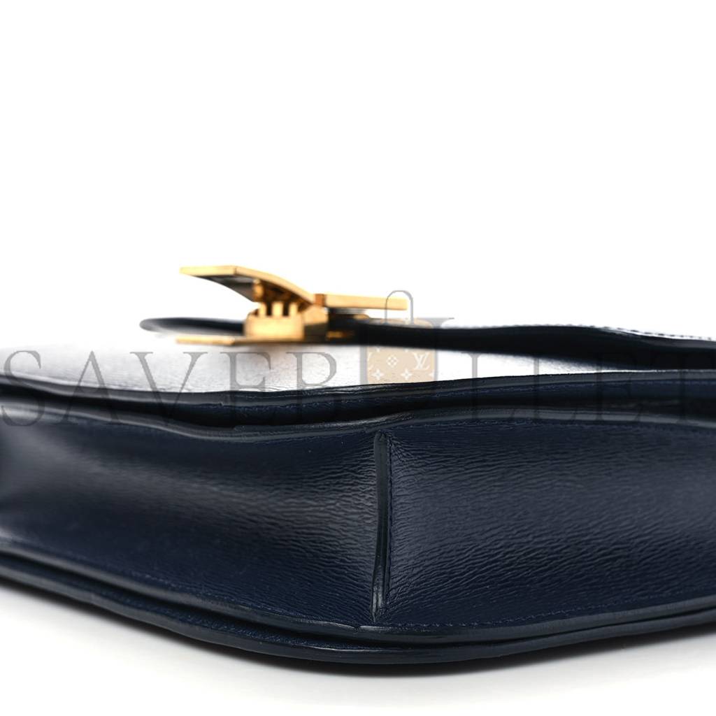 CELINE LIEGE CALFSKIN MEDIUM CLASSIC BOX FLAP BAG DARK BLUE (23*18*6cm) CELINE LIEGE CALFSKIN MEDIUM CLASSIC BOX FLAP BAG DARK BLUE (23*18*6cm)