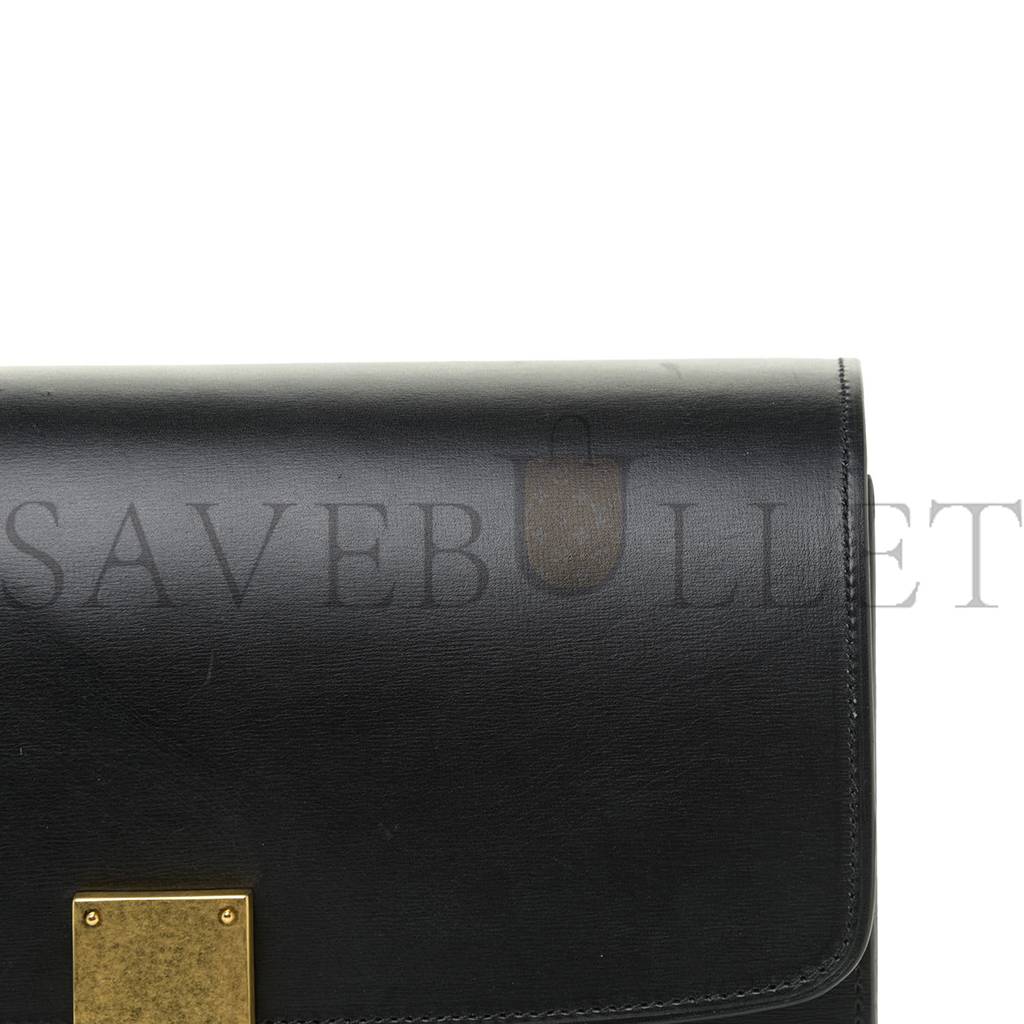 CELINE BOX CALFSKIN MEDIUM CLASSIC BOX FLAP BAG BLACK (23*18*7cm) CELINE BOX CALFSKIN MEDIUM CLASSIC BOX FLAP BAG BLACK (23*18*7cm)