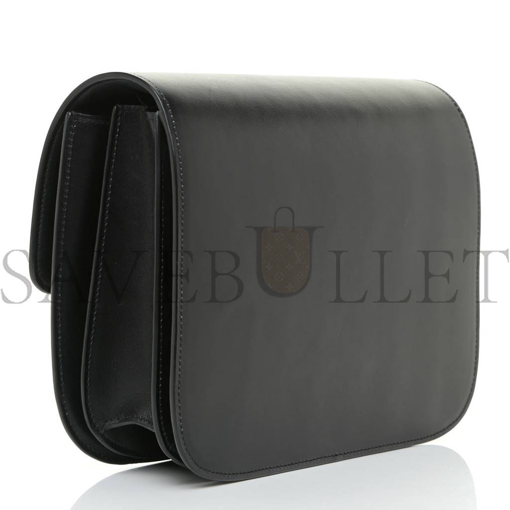 CELINE BOX CALFSKIN MEDIUM CLASSIC BOX FLAP BAG BLACK (23*18*7cm) CELINE BOX CALFSKIN MEDIUM CLASSIC BOX FLAP BAG BLACK (23*18*7cm)