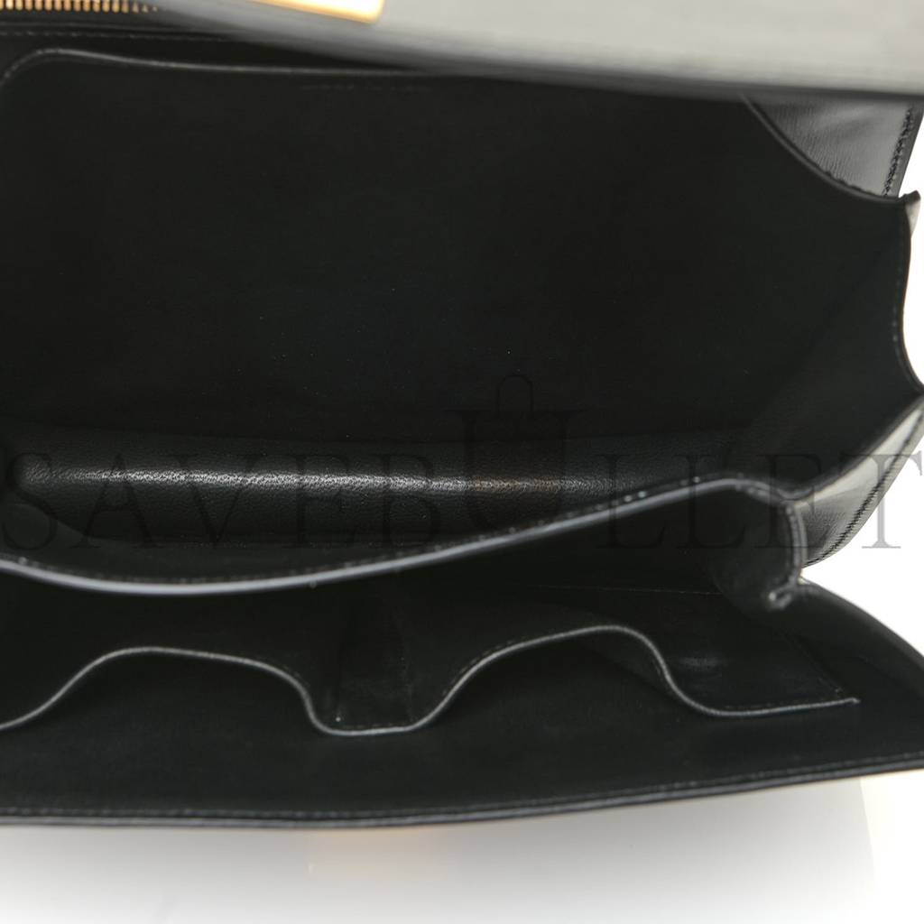 CELINE BOX CALFSKIN MEDIUM CLASSIC BOX FLAP BAG BLACK (23*18*7cm) CELINE BOX CALFSKIN MEDIUM CLASSIC BOX FLAP BAG BLACK (23*18*7cm)