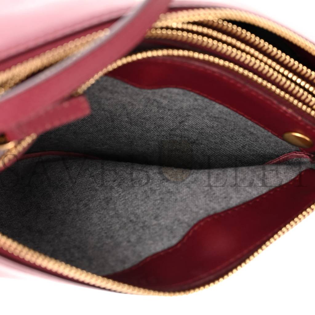 CELINE SMOOTH LAMBSKIN SMALL TRIO CROSSBODY BAG BURGUNDY (22*15*4cm) CELINE SMOOTH LAMBSKIN SMALL TRIO CROSSBODY BAG BURGUNDY (22*15*4cm)