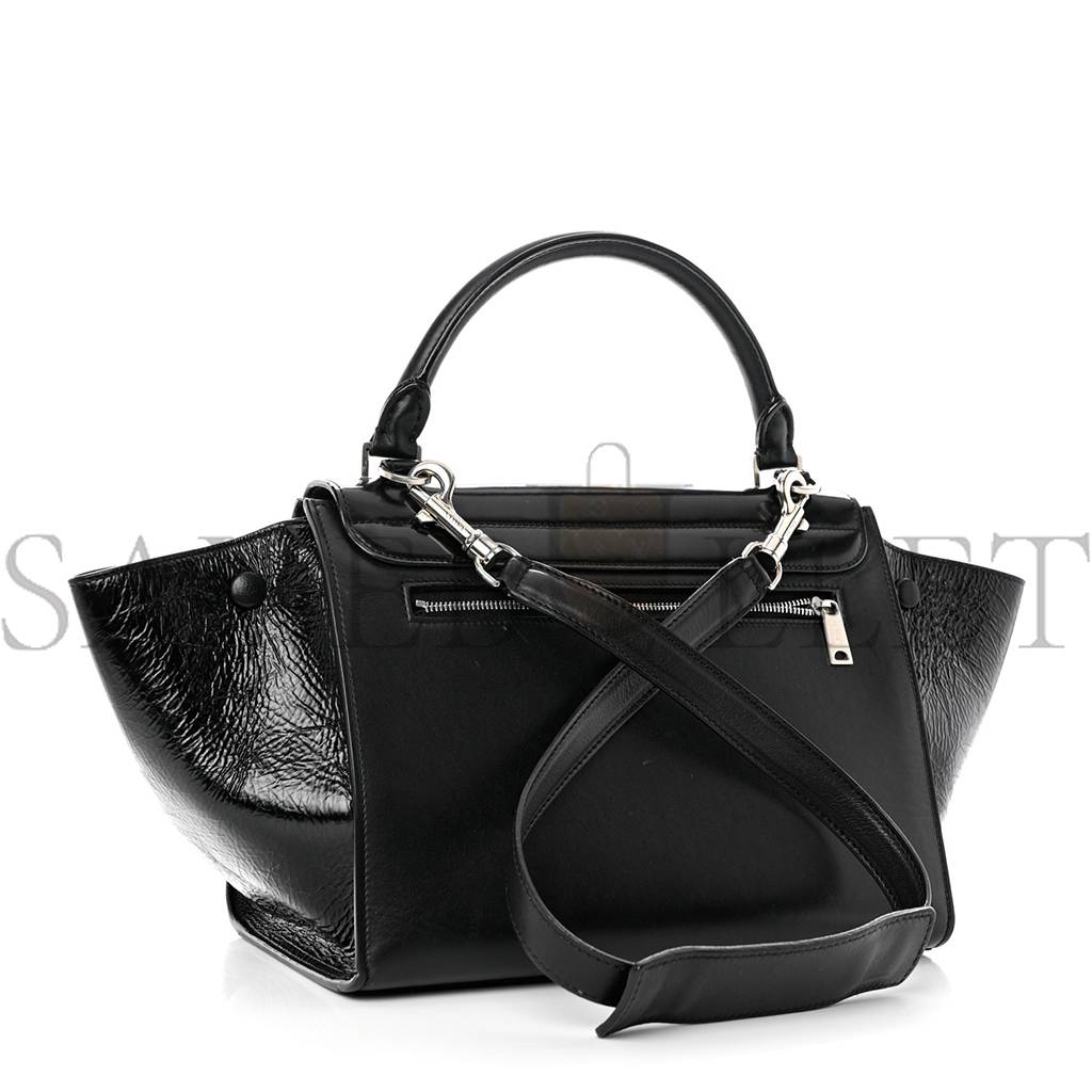 CELINE SHINY GOATSKIN SMALL TRAPEZE BLACK (27*23*17cm) CELINE SHINY GOATSKIN SMALL TRAPEZE BLACK (27*23*17cm)