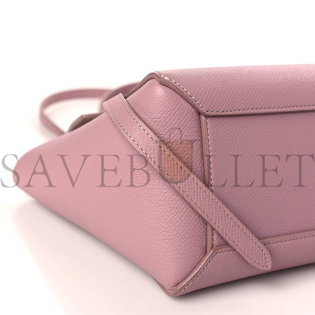 CELINE GRAINED CALFSKIN NANO BELT BAG VINTAGE PINK (20*19*11cm) CELINE GRAINED CALFSKIN NANO BELT BAG VINTAGE PINK (20*19*11cm)