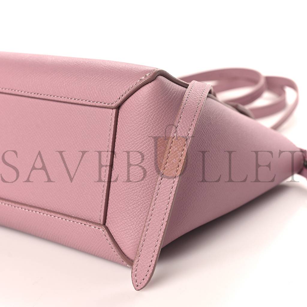 CELINE GRAINED CALFSKIN NANO BELT BAG VINTAGE PINK (20*19*11cm) CELINE GRAINED CALFSKIN NANO BELT BAG VINTAGE PINK (20*19*11cm)