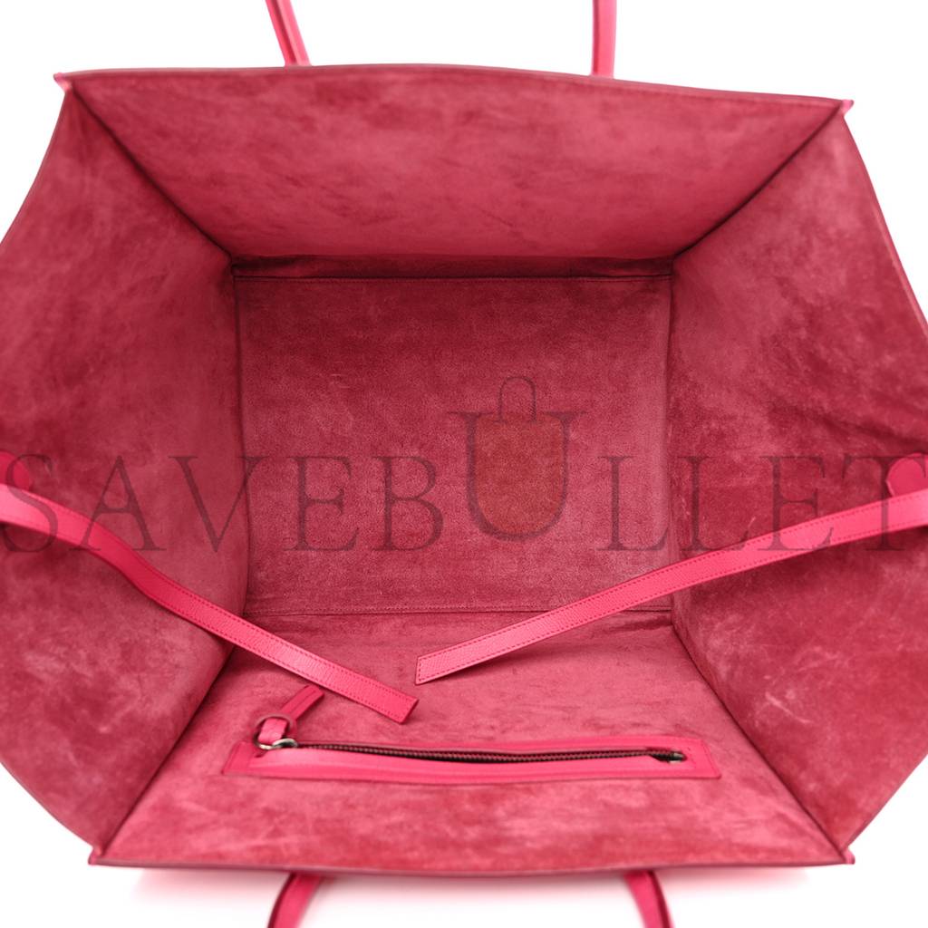 CELINE GRAINED CALFSKIN MEDIUM PHANTOM LUGGAGE FUCHSIA (30*27*25cm) CELINE GRAINED CALFSKIN MEDIUM PHANTOM LUGGAGE FUCHSIA (30*27*25cm)