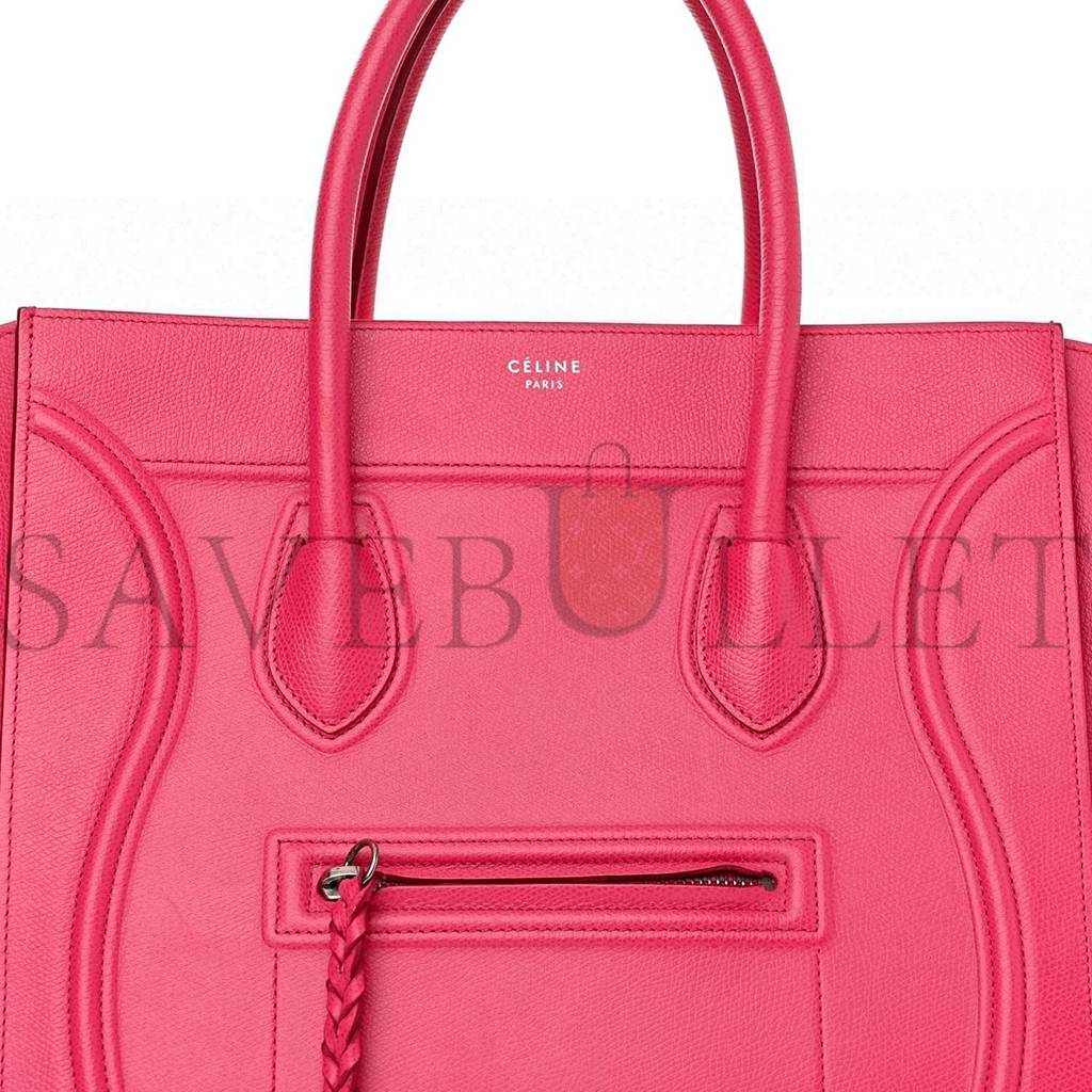 CELINE GRAINED CALFSKIN MEDIUM PHANTOM LUGGAGE FUCHSIA (30*27*25cm) CELINE GRAINED CALFSKIN MEDIUM PHANTOM LUGGAGE FUCHSIA (30*27*25cm)