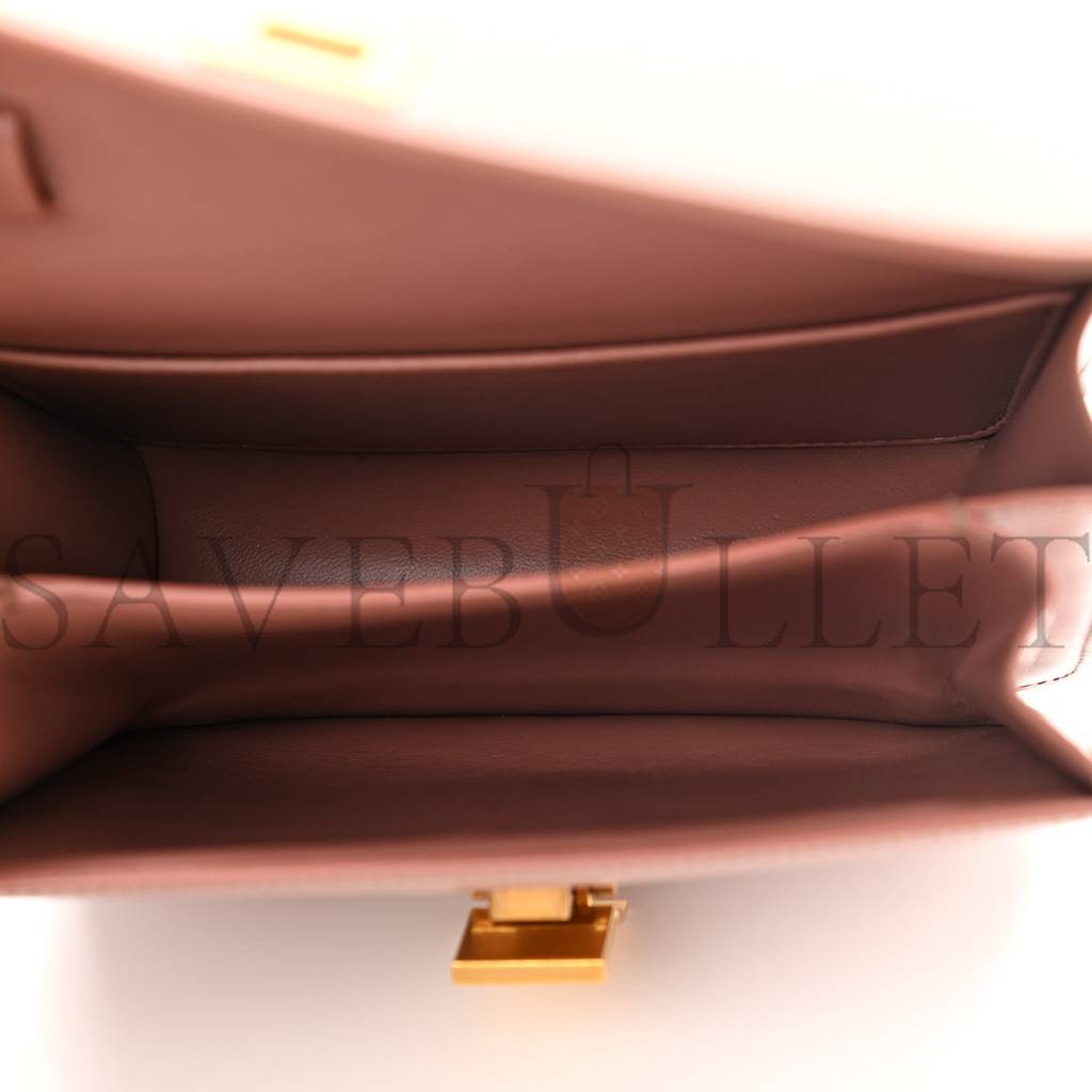 CELINE BOX CALFSKIN TEEN CLASSIC BOX FLAP BAG ANTIQUE ROSE (18*15*6cm) CELINE BOX CALFSKIN TEEN CLASSIC BOX FLAP BAG ANTIQUE ROSE (18*15*6cm)
