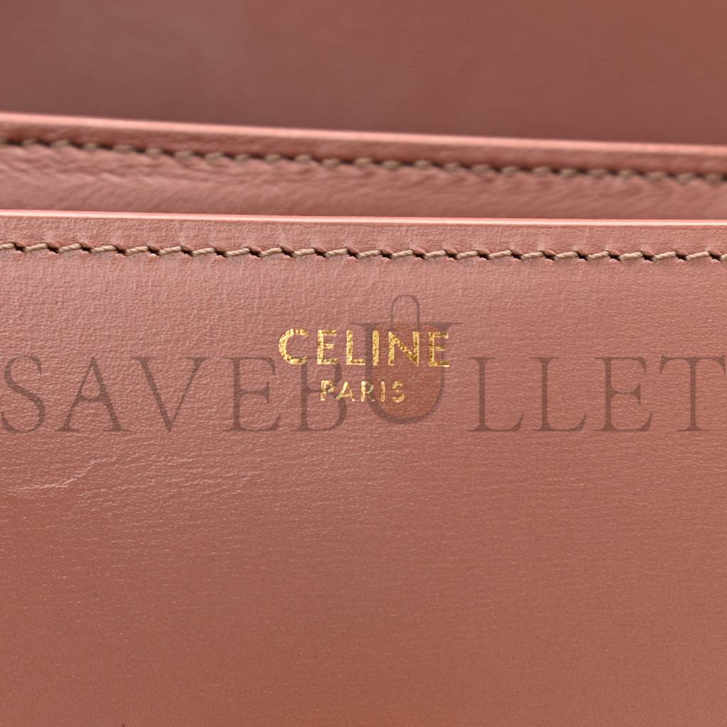 CELINE BOX CALFSKIN TEEN CLASSIC BOX FLAP BAG ANTIQUE ROSE (18*15*6cm) CELINE BOX CALFSKIN TEEN CLASSIC BOX FLAP BAG ANTIQUE ROSE (18*15*6cm)