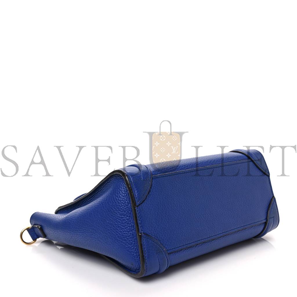 CELINE DRUMMED CALFSKIN NANO LUGGAGE INDIGO (20*19*10cm) CELINE DRUMMED CALFSKIN NANO LUGGAGE INDIGO (20*19*10cm)