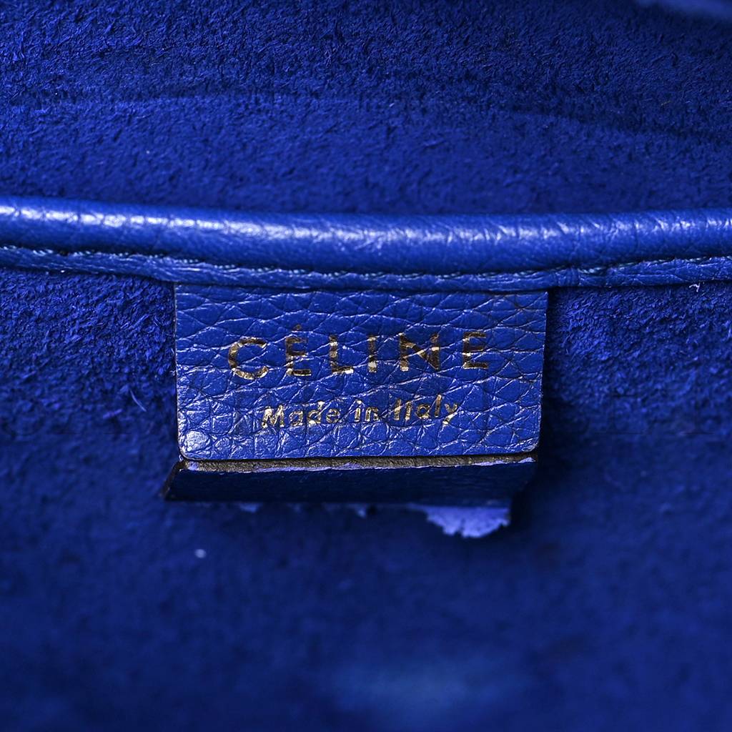 CELINE DRUMMED CALFSKIN NANO LUGGAGE INDIGO (20*19*10cm) CELINE DRUMMED CALFSKIN NANO LUGGAGE INDIGO (20*19*10cm)