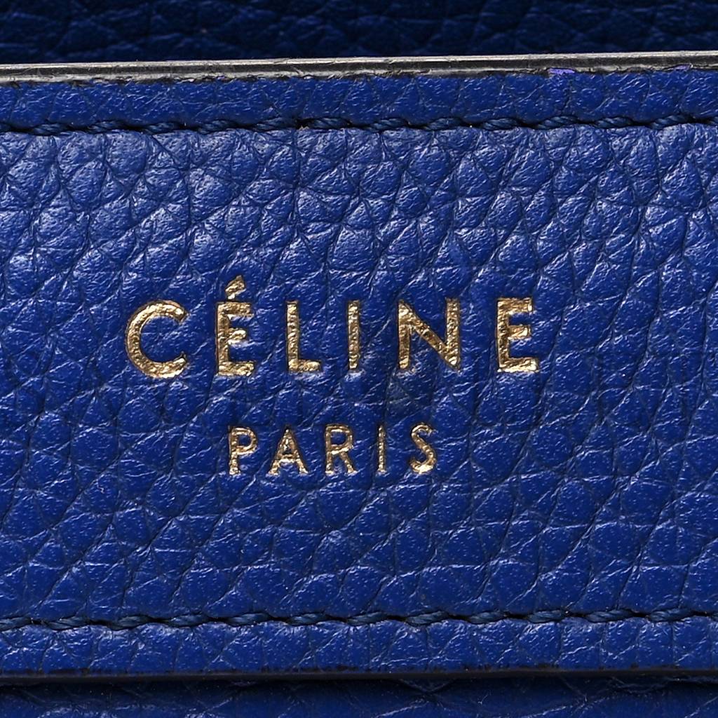 CELINE DRUMMED CALFSKIN NANO LUGGAGE INDIGO (20*19*10cm) CELINE DRUMMED CALFSKIN NANO LUGGAGE INDIGO (20*19*10cm)
