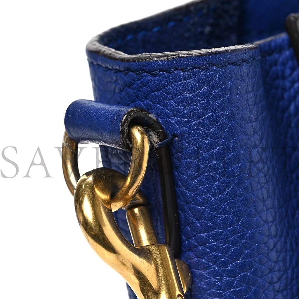 CELINE DRUMMED CALFSKIN NANO LUGGAGE INDIGO (20*19*10cm) CELINE DRUMMED CALFSKIN NANO LUGGAGE INDIGO (20*19*10cm)