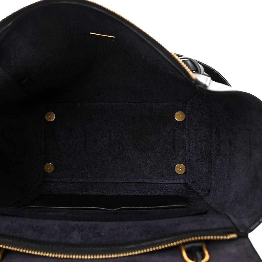 CELINE GRAINED CALFSKIN MINI BELT BAG BLACK (28*24*16cm) CELINE GRAINED CALFSKIN MINI BELT BAG BLACK (28*24*16cm)