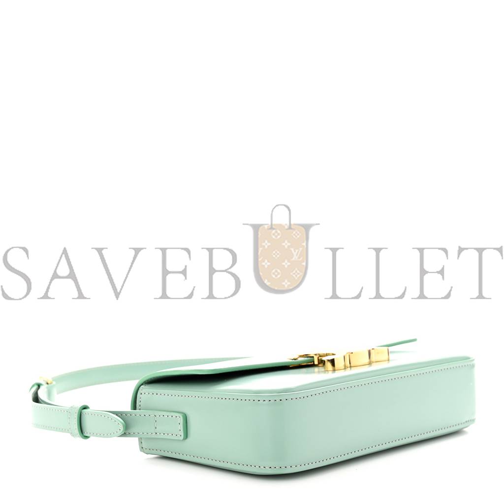 CELINE SHINY CALFSKIN TRIOMPHE SHOULDER BAG CELADON (20*12*4cm) CELINE SHINY CALFSKIN TRIOMPHE SHOULDER BAG CELADON (20*12*4cm)