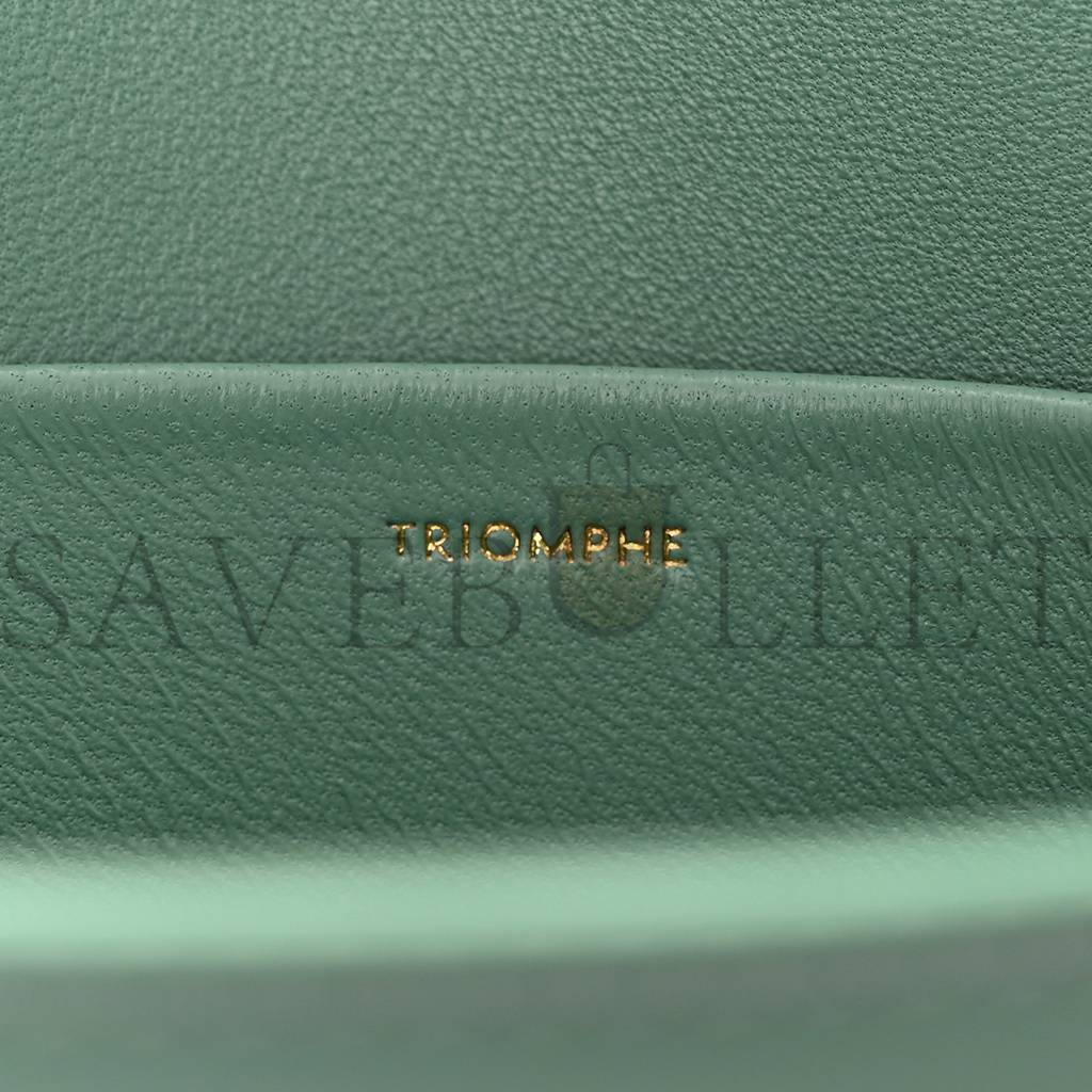 CELINE SHINY CALFSKIN TRIOMPHE SHOULDER BAG CELADON (20*12*4cm) CELINE SHINY CALFSKIN TRIOMPHE SHOULDER BAG CELADON (20*12*4cm)