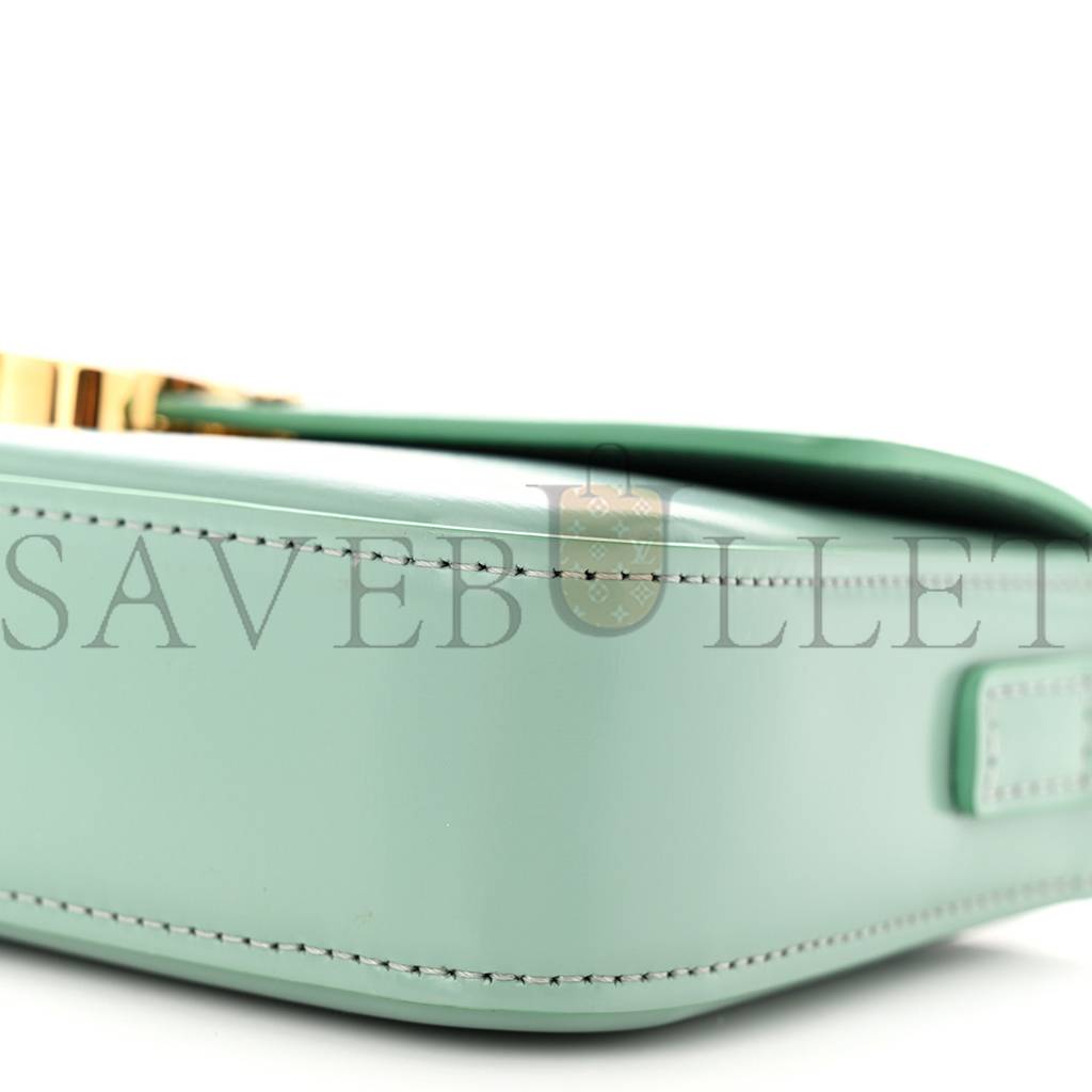 CELINE SHINY CALFSKIN TRIOMPHE SHOULDER BAG CELADON (20*12*4cm) CELINE SHINY CALFSKIN TRIOMPHE SHOULDER BAG CELADON (20*12*4cm)