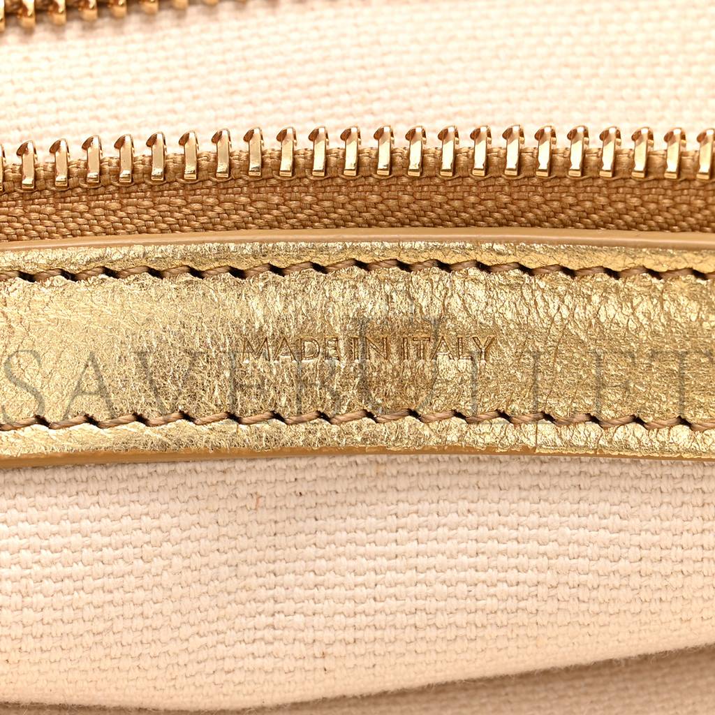 CELINE CANVAS CALFSKIN LOGO PRINT SMALL HORIZONTAL CABAS GOLD (34*33*20cm) CELINE CANVAS CALFSKIN LOGO PRINT SMALL HORIZONTAL CABAS GOLD (34*33*20cm)
