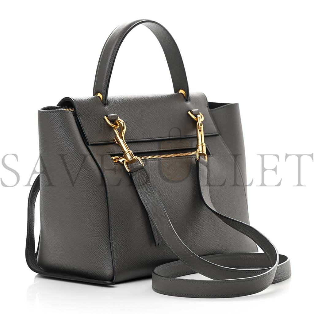 CELINE BABY GRAINED CALFSKIN MICRO BELT BAG GREY (23*21*13cm) CELINE BABY GRAINED CALFSKIN MICRO BELT BAG GREY (23*21*13cm)