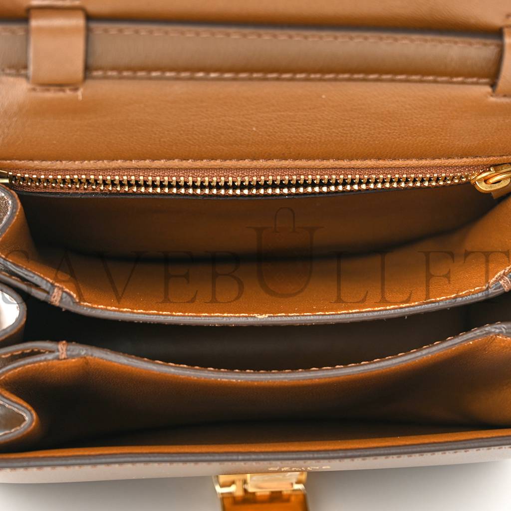 CELINE SMOOTH CALFSKIN SMALL CLASSIC BOX FLAP BAG CAMEL (17*14*6cm) CELINE SMOOTH CALFSKIN SMALL CLASSIC BOX FLAP BAG CAMEL (17*14*6cm)