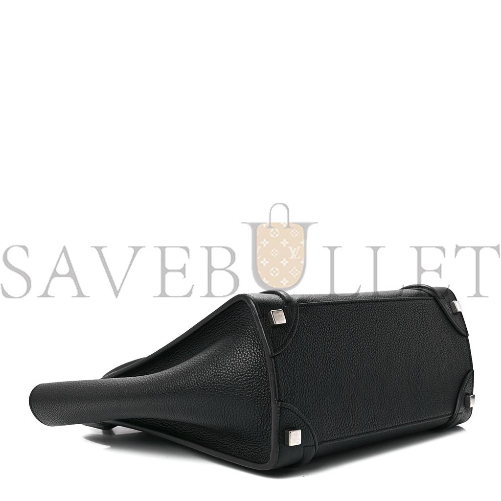 CELINE DRUMMED CALFSKIN MICRO LUGGAGE BLACK (20*20*10cm) CELINE DRUMMED CALFSKIN MICRO LUGGAGE BLACK (20*20*10cm)