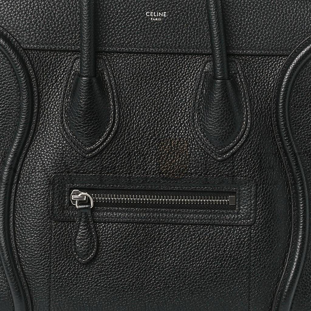 CELINE DRUMMED CALFSKIN MICRO LUGGAGE BLACK (20*20*10cm) CELINE DRUMMED CALFSKIN MICRO LUGGAGE BLACK (20*20*10cm)