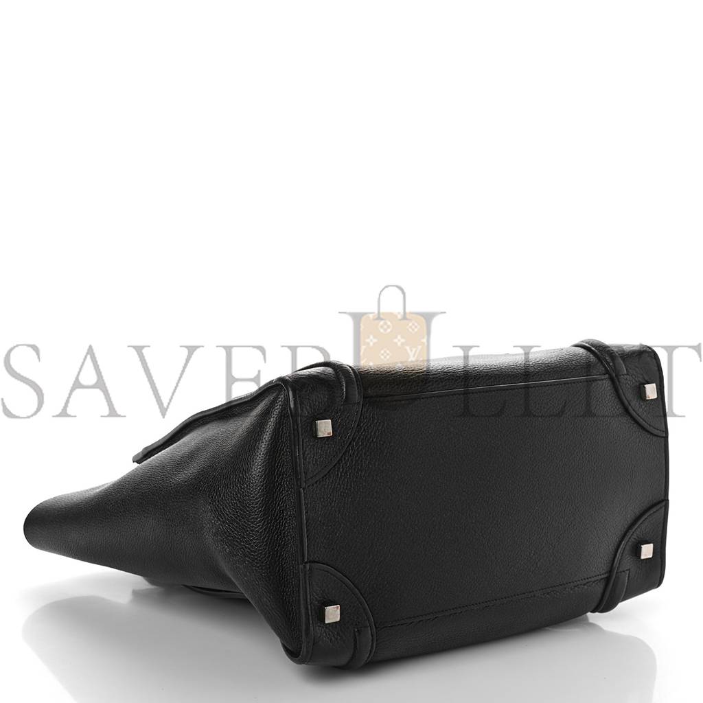 CELINE DRUMMED CALFSKIN MINI LUGGAGE BLACK (32*30*18cm) CELINE DRUMMED CALFSKIN MINI LUGGAGE BLACK (32*30*18cm)