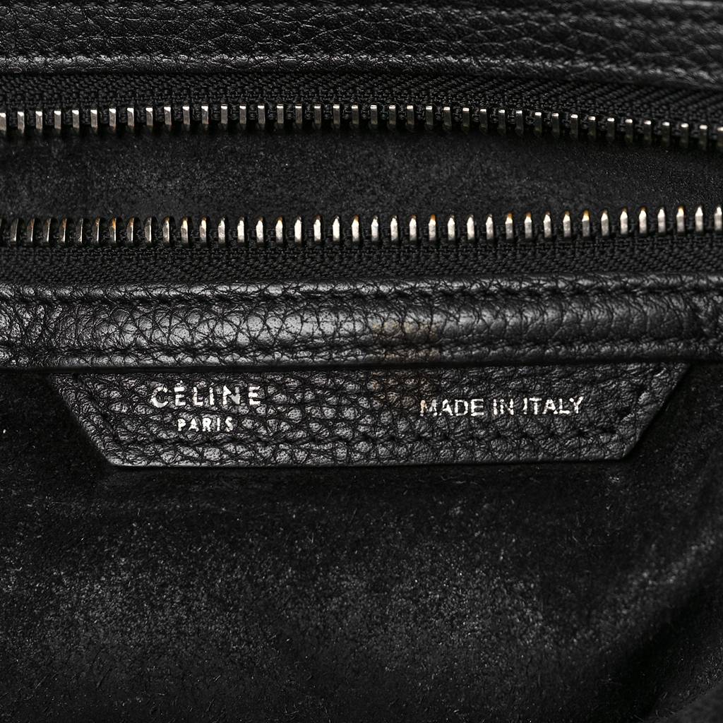 CELINE DRUMMED CALFSKIN MINI LUGGAGE BLACK (32*30*18cm) CELINE DRUMMED CALFSKIN MINI LUGGAGE BLACK (32*30*18cm)