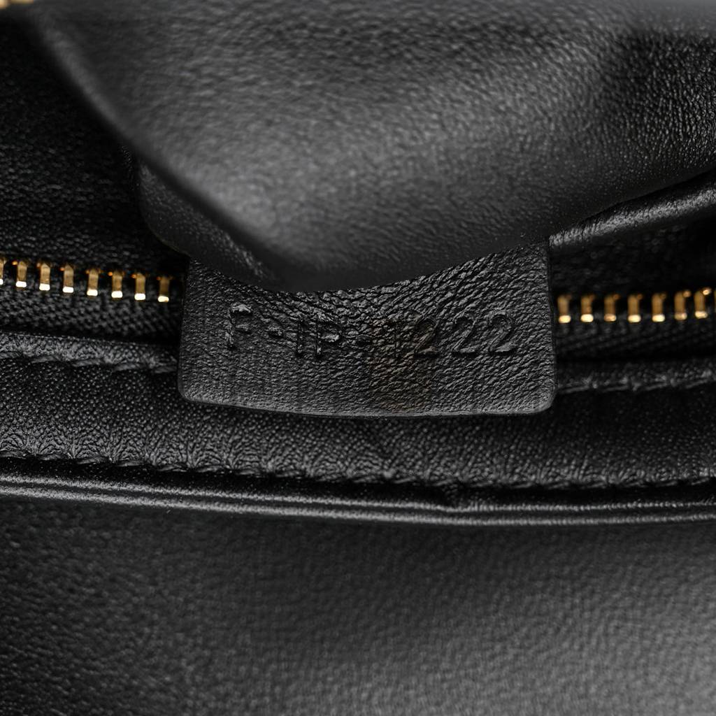 CELINE SHINY CALFSKIN TEEN TRIOMPHE BLACK (18*13*7cm) CELINE SHINY CALFSKIN TEEN TRIOMPHE BLACK (18*13*7cm)