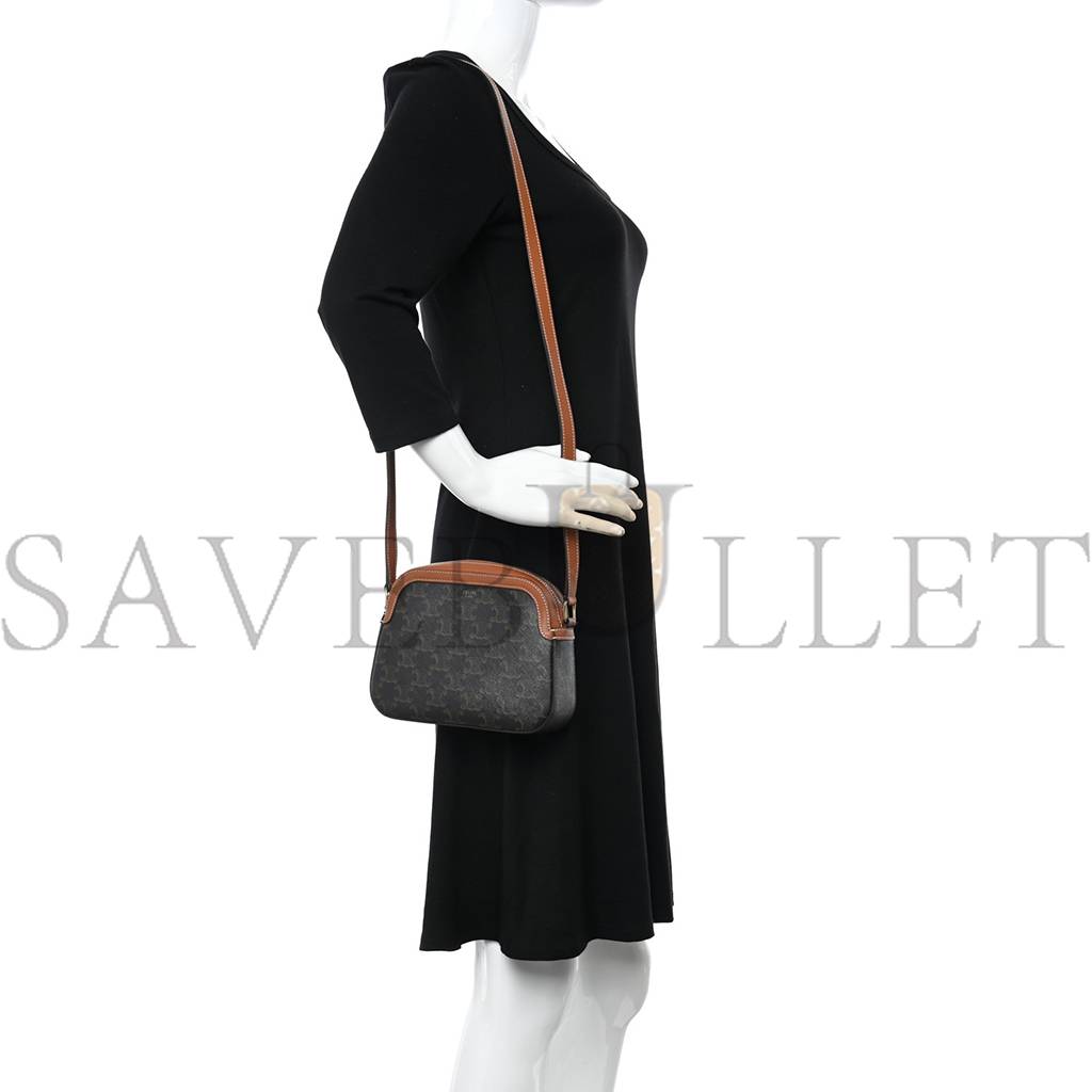 CELINE TRIOMPHE CANVAS SMALL CAMERA BAG TAN (20*15*5cm) CELINE TRIOMPHE CANVAS SMALL CAMERA BAG TAN (20*15*5cm)