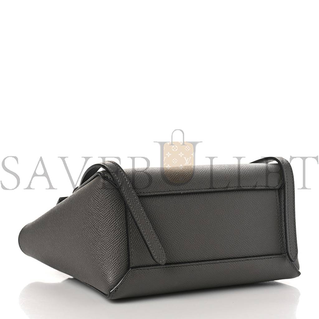 CELINE GRAINED CALFSKIN NANO BELT BAG GREY (20*19*11cm) CELINE GRAINED CALFSKIN NANO BELT BAG GREY (20*19*11cm)