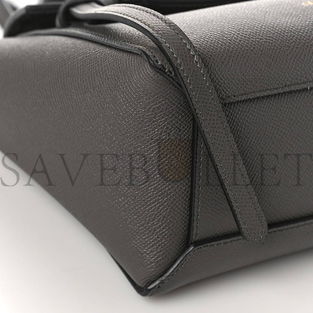 CELINE GRAINED CALFSKIN NANO BELT BAG GREY (20*19*11cm) CELINE GRAINED CALFSKIN NANO BELT BAG GREY (20*19*11cm)