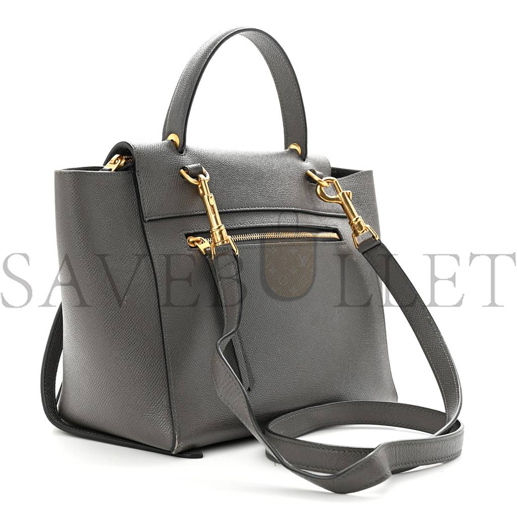 CELINE BABY GRAINED CALFSKIN MICRO BELT BAG GREY (23*22*14cm) CELINE BABY GRAINED CALFSKIN MICRO BELT BAG GREY (23*22*14cm)
