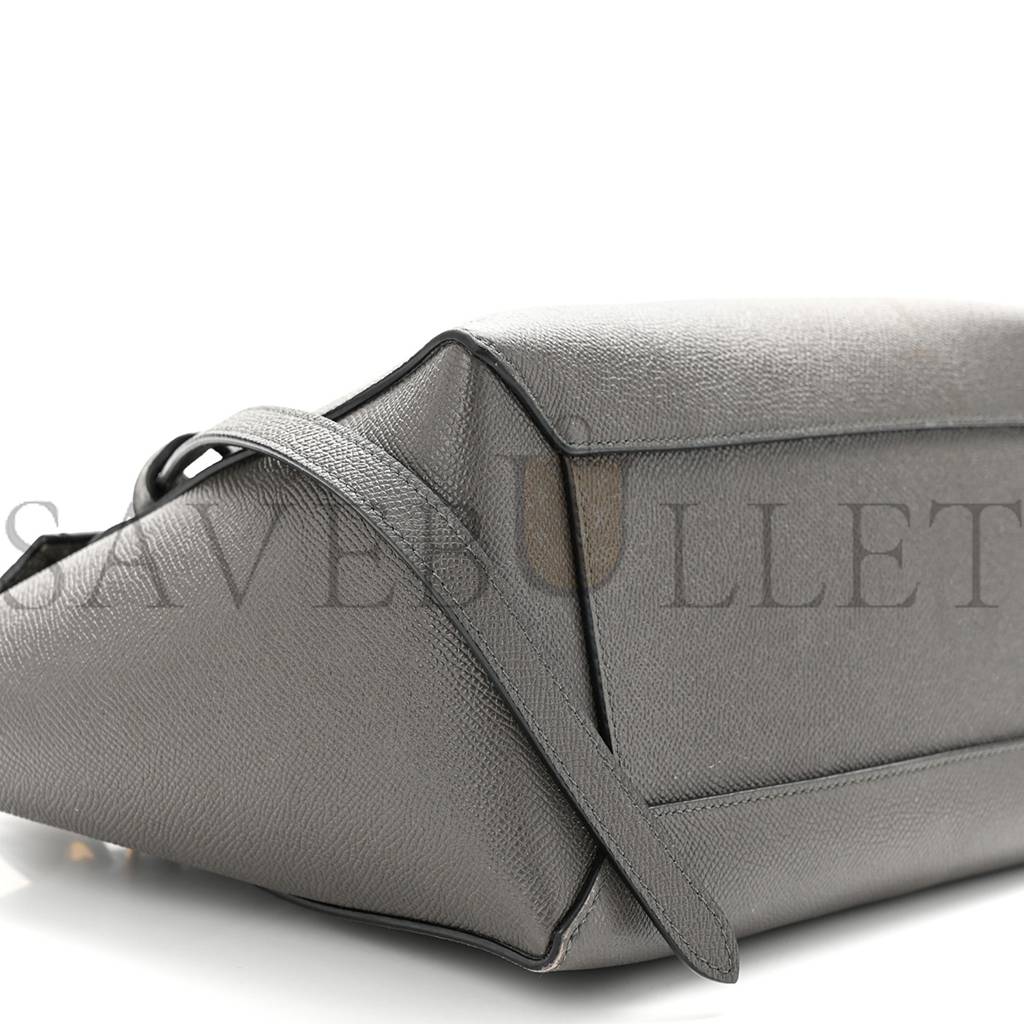 CELINE BABY GRAINED CALFSKIN MICRO BELT BAG GREY (23*22*14cm) CELINE BABY GRAINED CALFSKIN MICRO BELT BAG GREY (23*22*14cm)