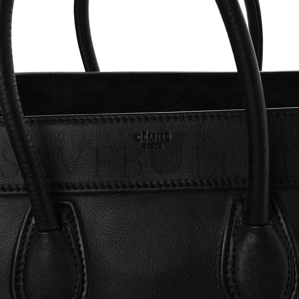 CELINE SMOOTH CALFSKIN MEDIUM PHANTOM LUGGAGE BLACK (29*29*25cm) CELINE SMOOTH CALFSKIN MEDIUM PHANTOM LUGGAGE BLACK (29*29*25cm)
