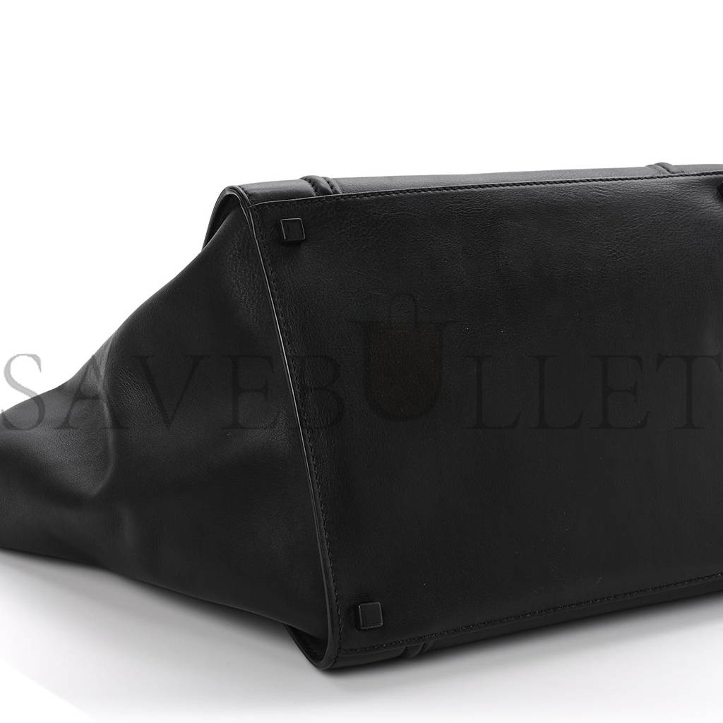 CELINE SMOOTH CALFSKIN MEDIUM PHANTOM LUGGAGE BLACK (29*29*25cm) CELINE SMOOTH CALFSKIN MEDIUM PHANTOM LUGGAGE BLACK (29*29*25cm)