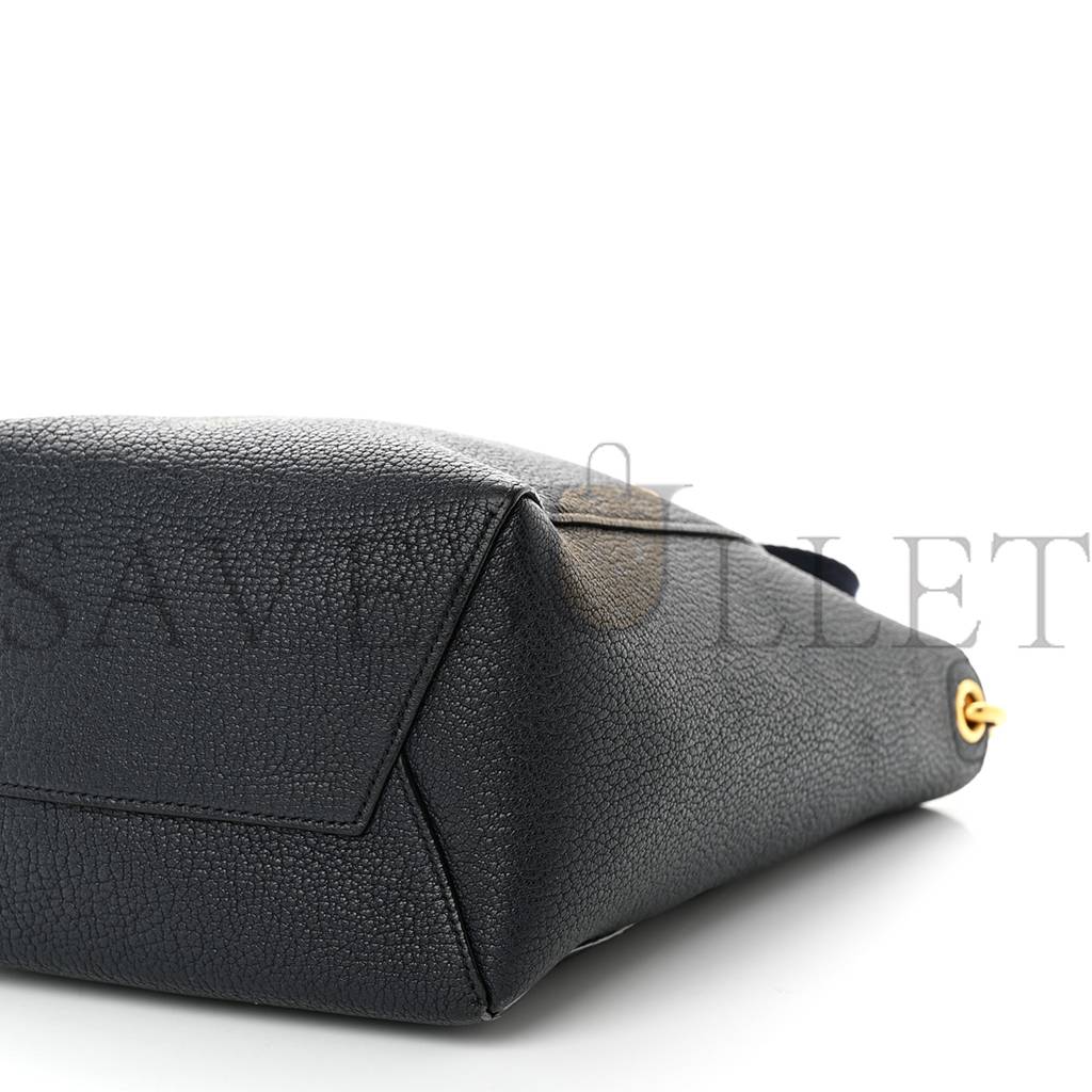 CELINE SOFT GRAINED CALFSKIN SMALL SANGLE BUCKET BAG NAVY BLUE (25*18*11cm) CELINE SOFT GRAINED CALFSKIN SMALL SANGLE BUCKET BAG NAVY BLUE (25*18*11cm)