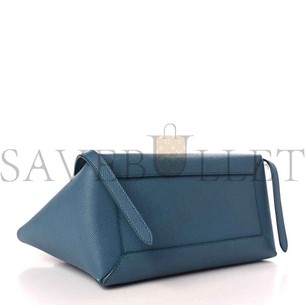 CELINE GRAINED CALFSKIN MINI BELT BAG SLATE BLUE (23*22*15cm) CELINE GRAINED CALFSKIN MINI BELT BAG SLATE BLUE (23*22*15cm)