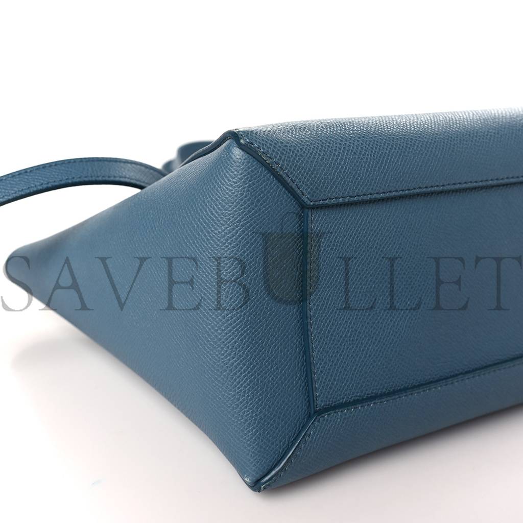 CELINE GRAINED CALFSKIN MINI BELT BAG SLATE BLUE (23*22*15cm) CELINE GRAINED CALFSKIN MINI BELT BAG SLATE BLUE (23*22*15cm)