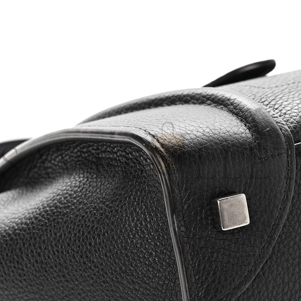 CELINE DRUMMED CALFSKIN MINI LUGGAGE BLACK (32*30*18cm) CELINE DRUMMED CALFSKIN MINI LUGGAGE BLACK (32*30*18cm)