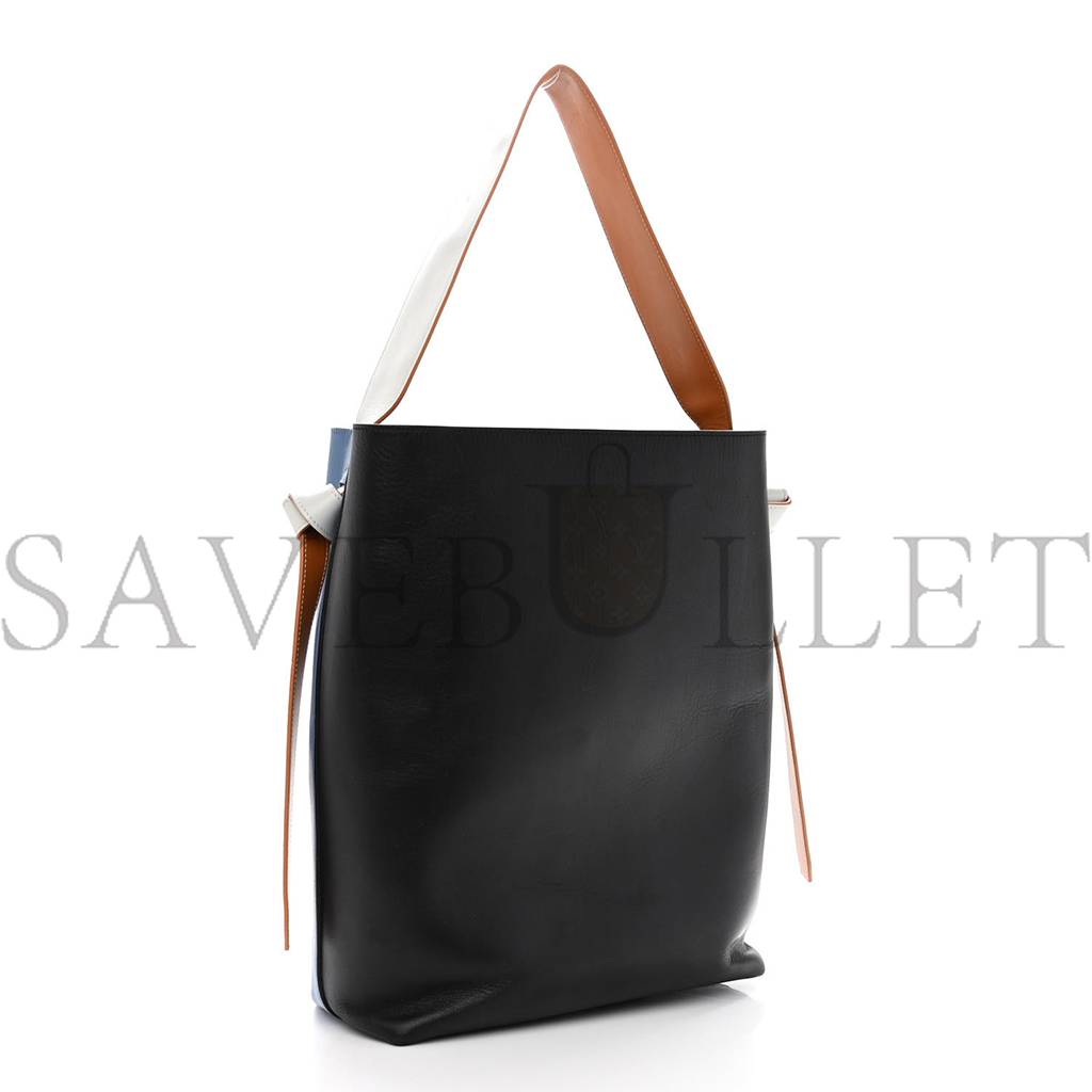 CELINE SHINY SMOOTH CALFSKIN SMALL TWISTED CABAS WASHED BLUE BLACK (36*26*11cm) CELINE SHINY SMOOTH CALFSKIN SMALL TWISTED CABAS WASHED BLUE BLACK (36*26*11cm)