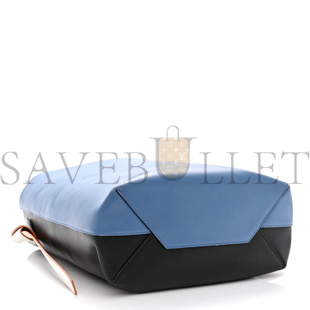 CELINE SHINY SMOOTH CALFSKIN SMALL TWISTED CABAS WASHED BLUE BLACK (36*26*11cm) CELINE SHINY SMOOTH CALFSKIN SMALL TWISTED CABAS WASHED BLUE BLACK (36*26*11cm)