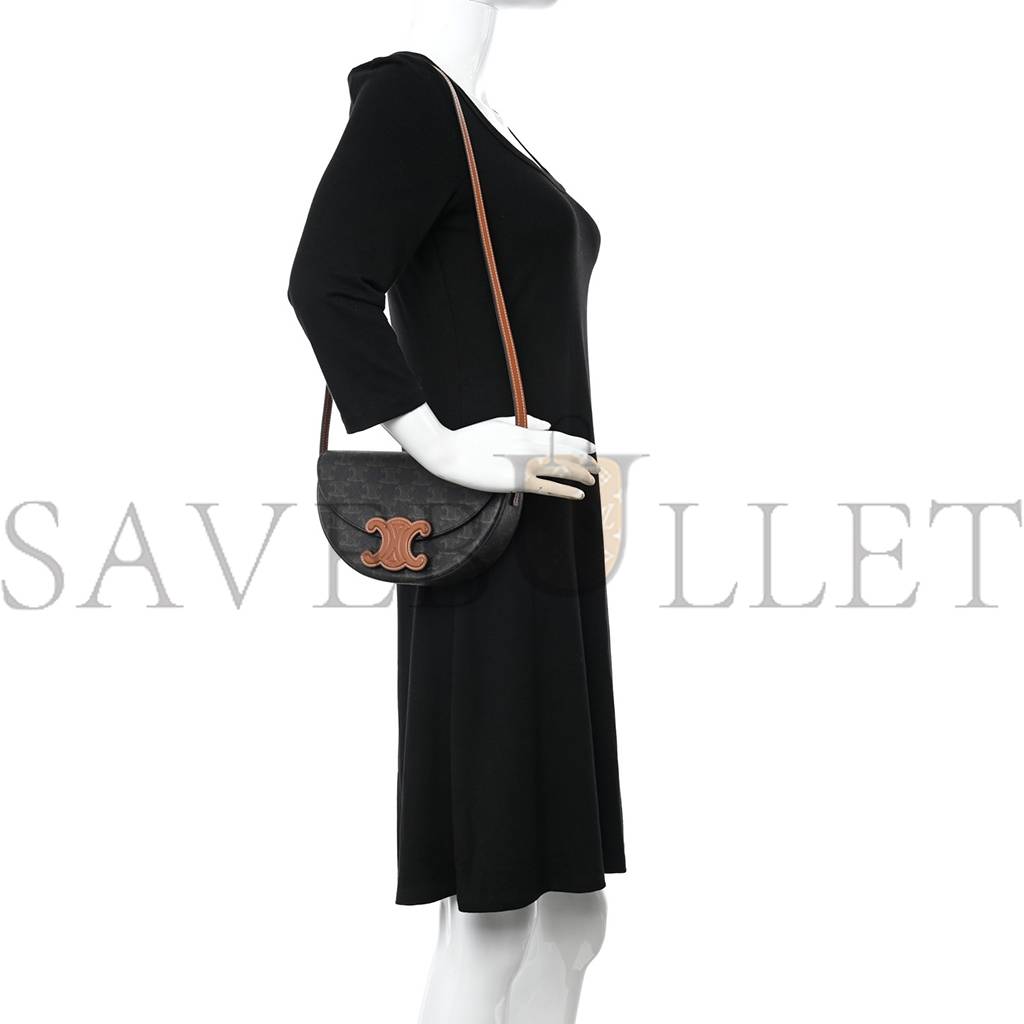 CELINE CALFSKIN TRIOMPHE CANVAS BESACE TAN (22*14*6cm) CELINE CALFSKIN TRIOMPHE CANVAS BESACE TAN (22*14*6cm)