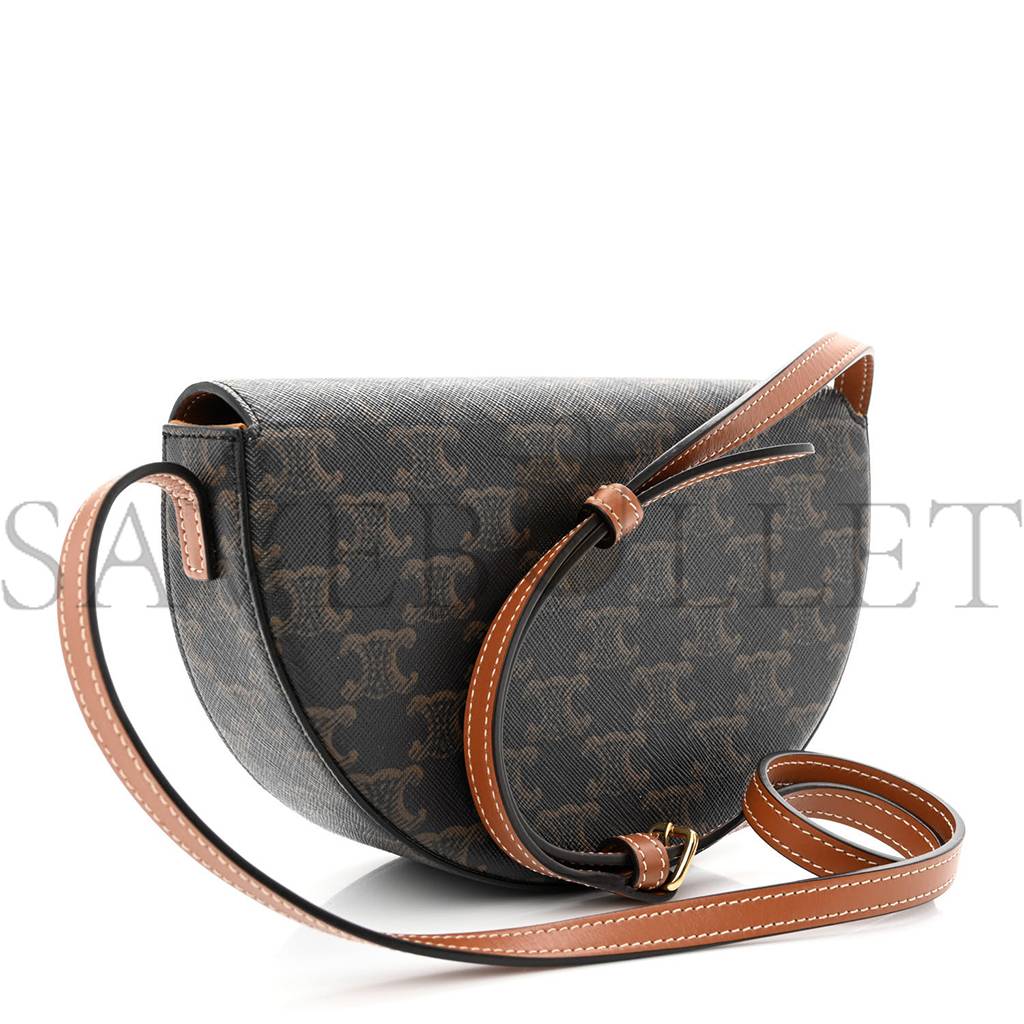 CELINE CALFSKIN TRIOMPHE CANVAS BESACE TAN (22*14*6cm) CELINE CALFSKIN TRIOMPHE CANVAS BESACE TAN (22*14*6cm)
