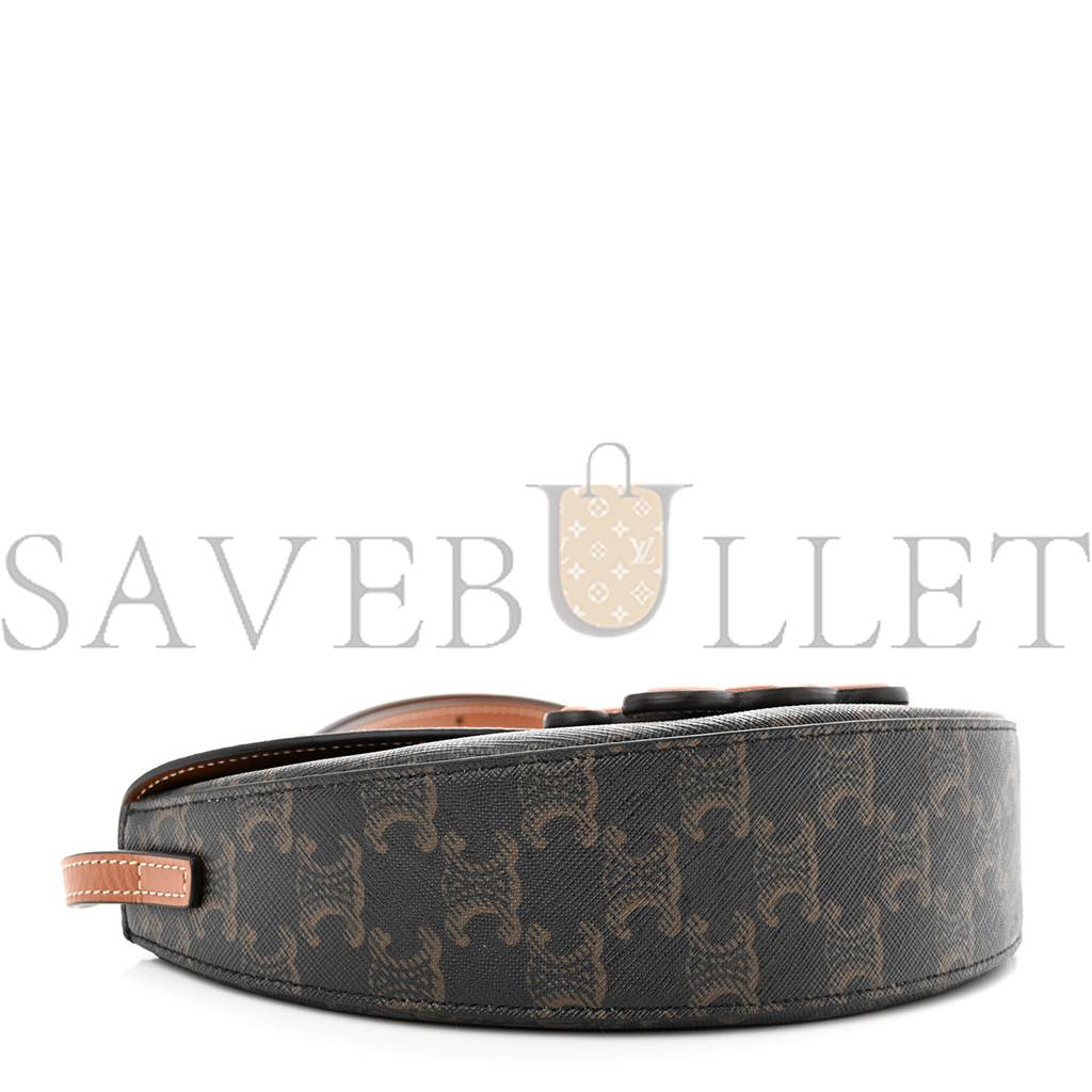 CELINE CALFSKIN TRIOMPHE CANVAS BESACE TAN (22*14*6cm) CELINE CALFSKIN TRIOMPHE CANVAS BESACE TAN (22*14*6cm)
