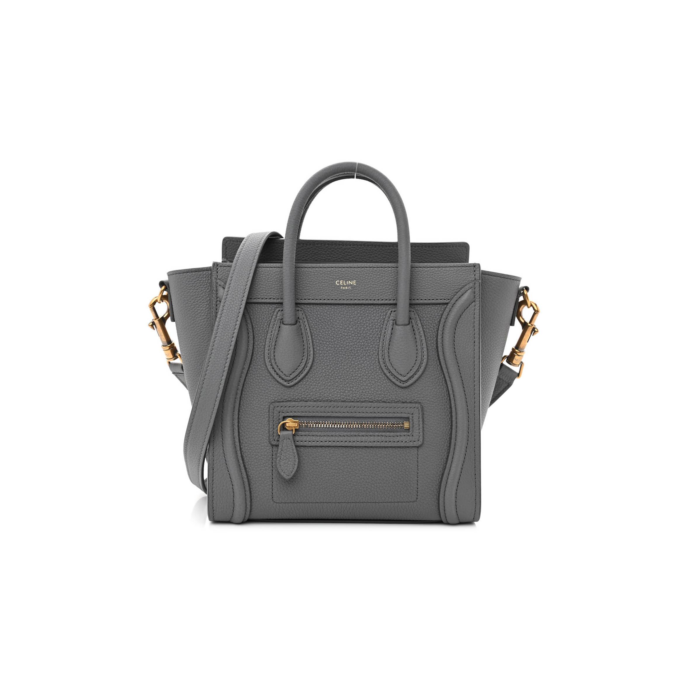 CELINE BABY DRUMMED CALFSKIN NANO LUGGAGE KOHL (20*20*10cm) CELINE BABY DRUMMED CALFSKIN NANO LUGGAGE KOHL (20*20*10cm)