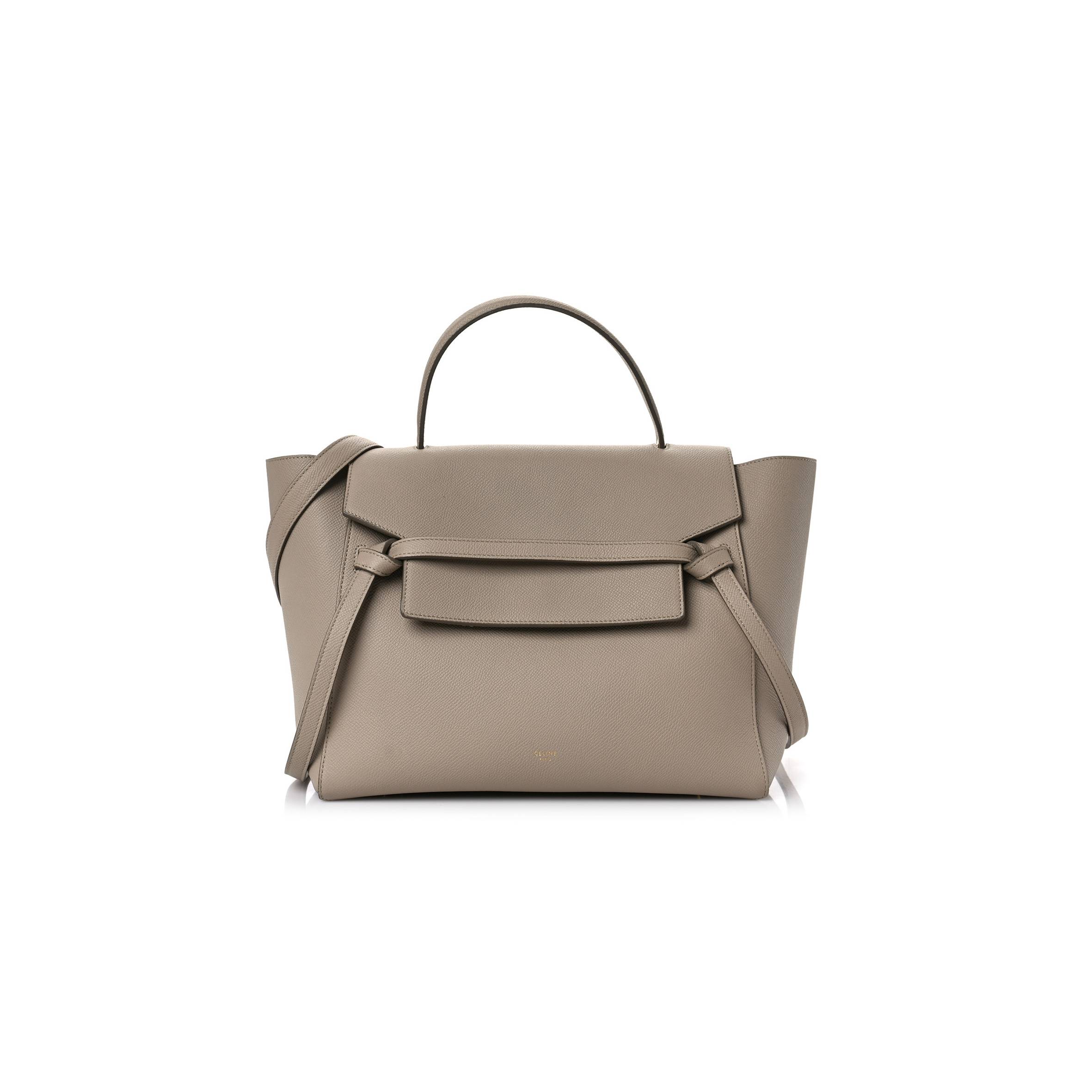 CELINE GRAINED CALFSKIN MINI BELT BAG LIGHT TAUPE (27*23*17cm) CELINE GRAINED CALFSKIN MINI BELT BAG LIGHT TAUPE (27*23*17cm)