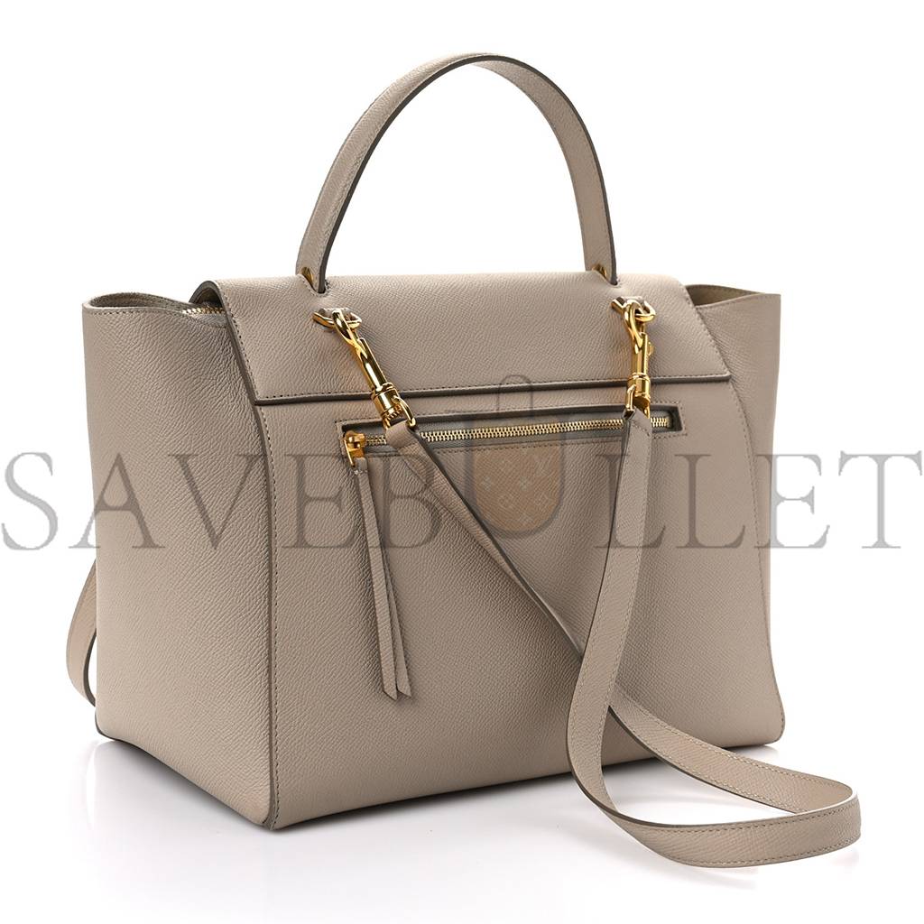 CELINE GRAINED CALFSKIN MINI BELT BAG LIGHT TAUPE (27*23*17cm) CELINE GRAINED CALFSKIN MINI BELT BAG LIGHT TAUPE (27*23*17cm)