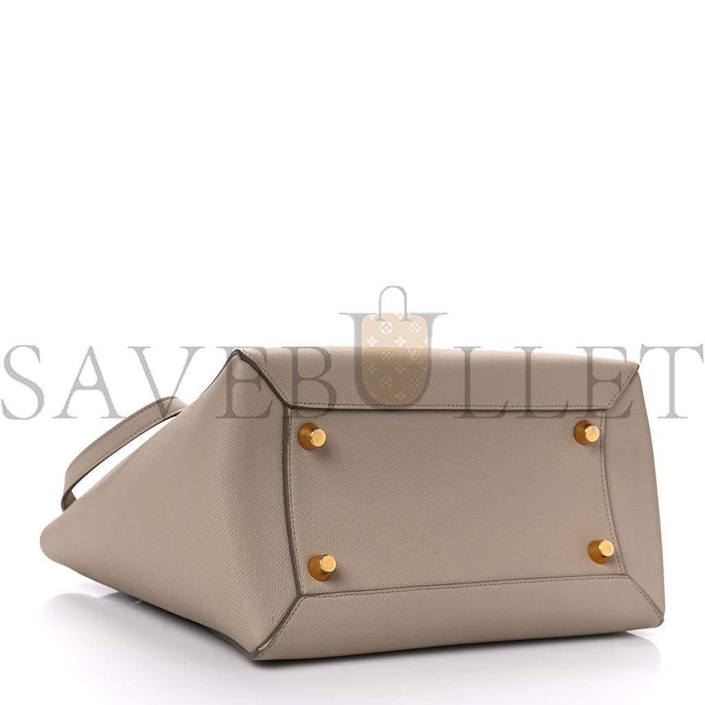 CELINE GRAINED CALFSKIN MINI BELT BAG LIGHT TAUPE (27*23*17cm) CELINE GRAINED CALFSKIN MINI BELT BAG LIGHT TAUPE (27*23*17cm)