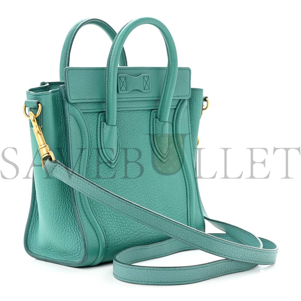 CELINE DRUMMED CALFSKIN NANO LUGGAGE (20*20*10cm) CELINE DRUMMED CALFSKIN NANO LUGGAGE (20*20*10cm)