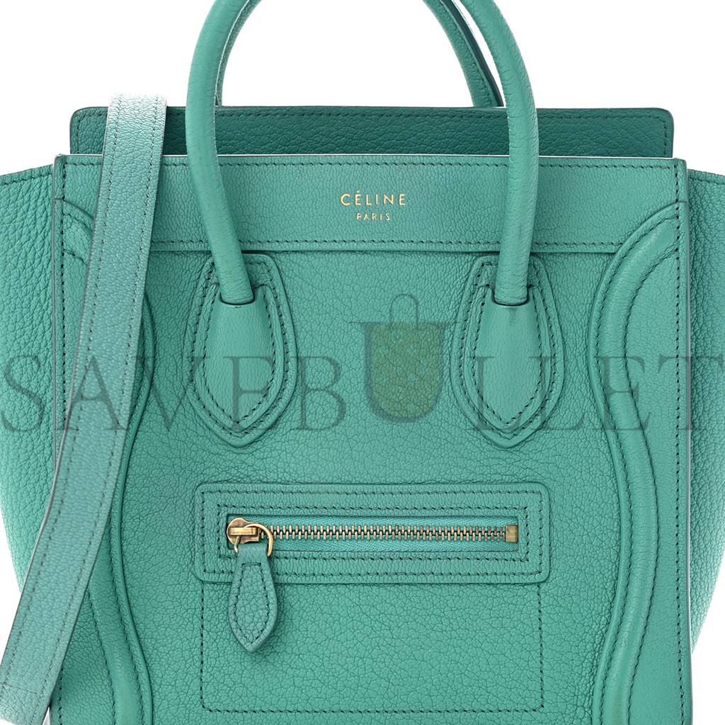 CELINE DRUMMED CALFSKIN NANO LUGGAGE (20*20*10cm) CELINE DRUMMED CALFSKIN NANO LUGGAGE (20*20*10cm)